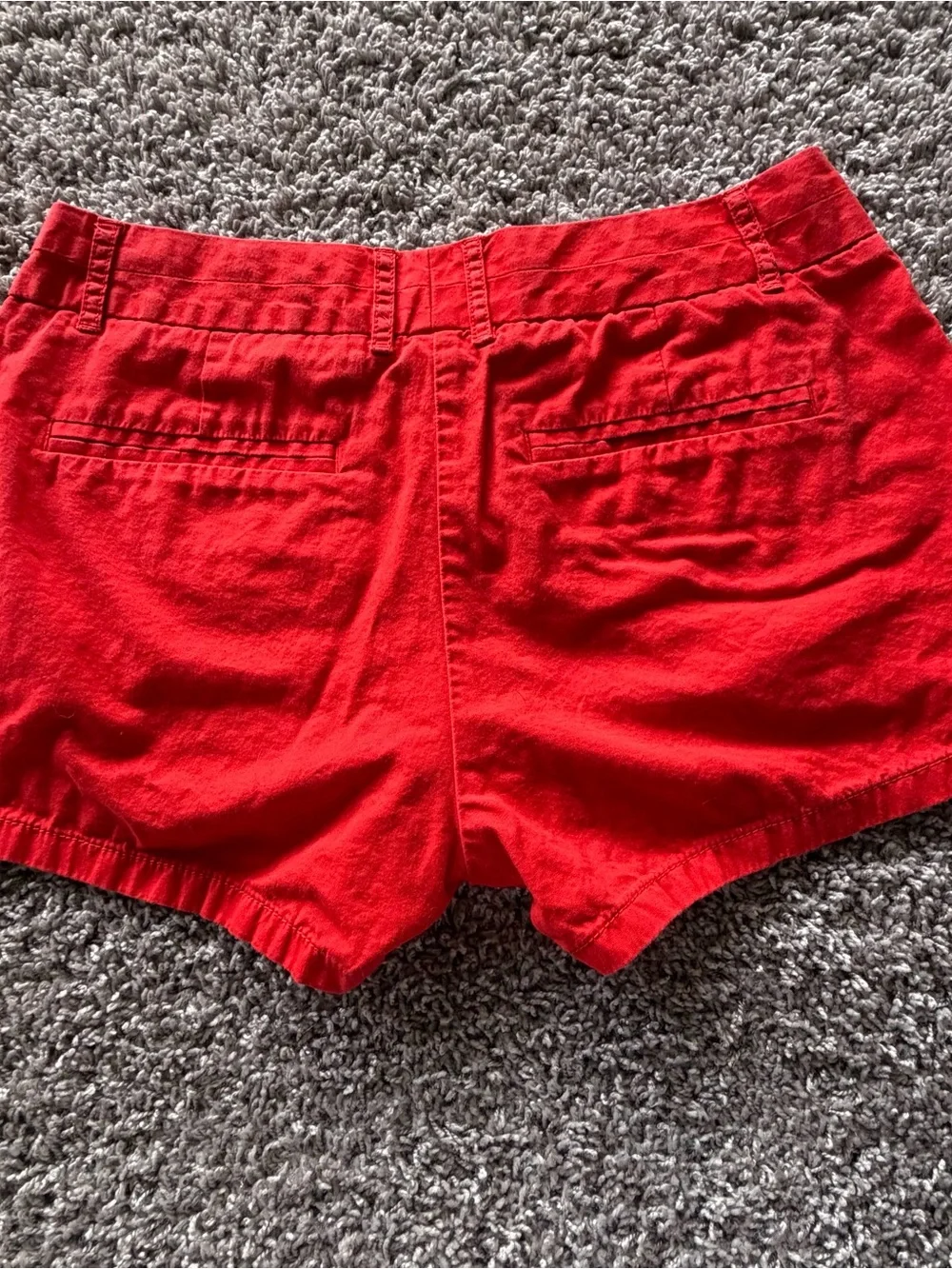 J. Crew Red High-Waist Cotton Blend Shorts - Picture 3 of 3
